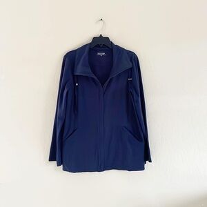 Eileen Fisher‎ Blue Zipup Knit Jacket